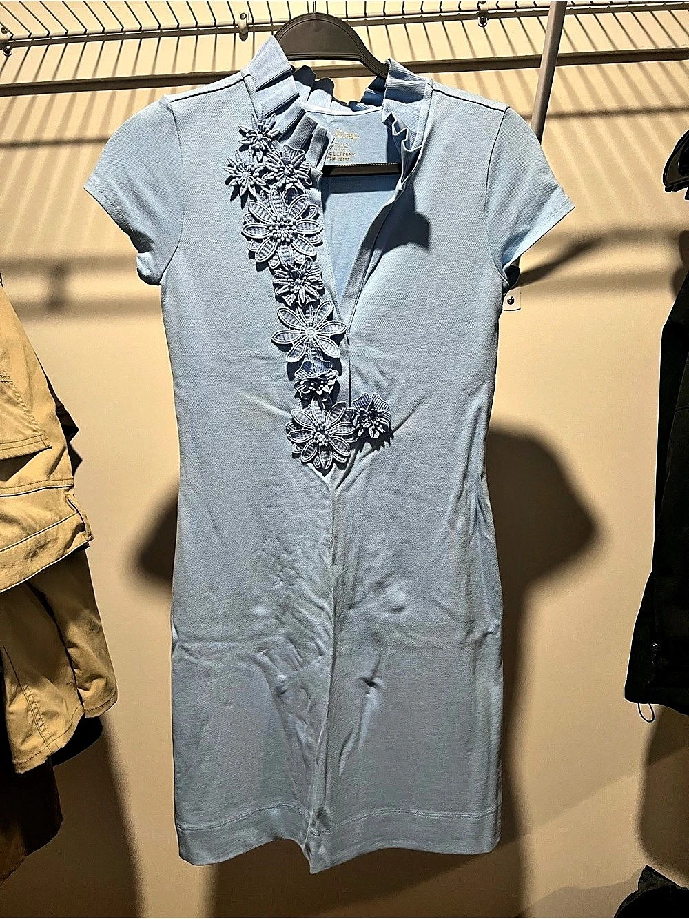 Lilly Pulitzer Mini Dress Ruffle in Blue Size XXS NWT